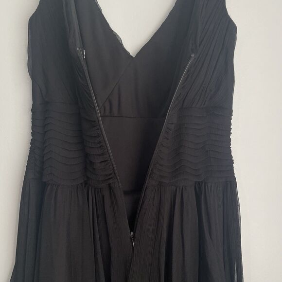 Tadashi Shoji Collection Silk Cocktail Party Dress Size 10 Pleated Chiffon - Picture 10 of 16